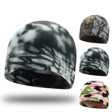 Outdoor Warm Fleece Hat for Cycling, Motorcycling, and Skiing - Tactical Camouflage Beanie Windproof Cap