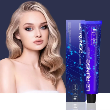 Professional Low Ammonia Gray Hair Coverage Herbal Black Dye Cream