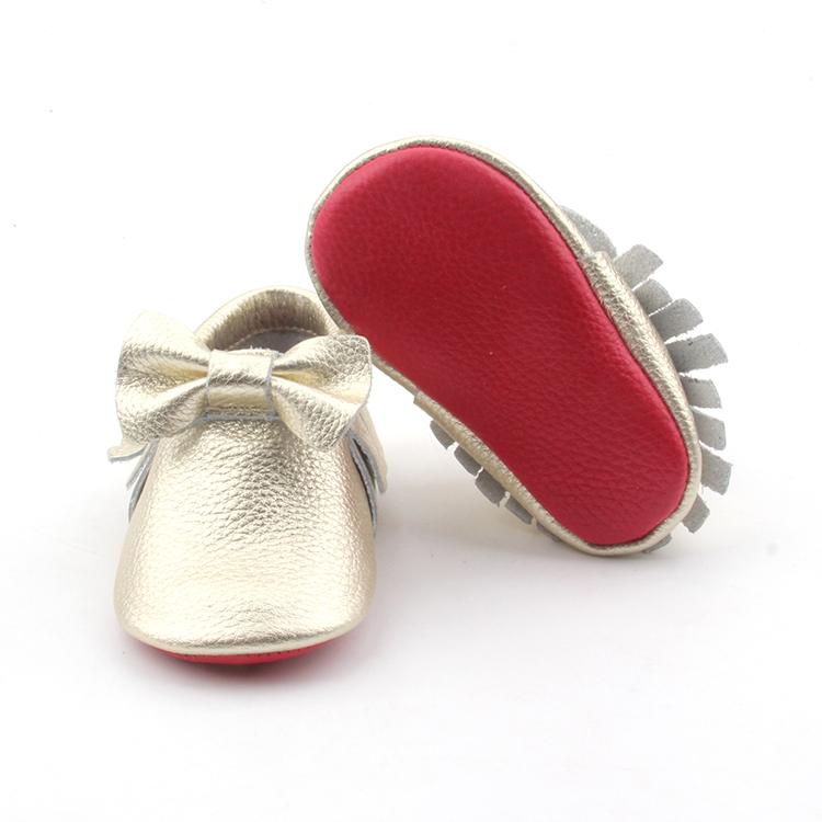 Soft Leather Baby Tassel Shoes newborn 