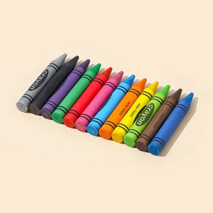 Art Manufacturer Soft Wax Crayon Pencil for Coloring Books