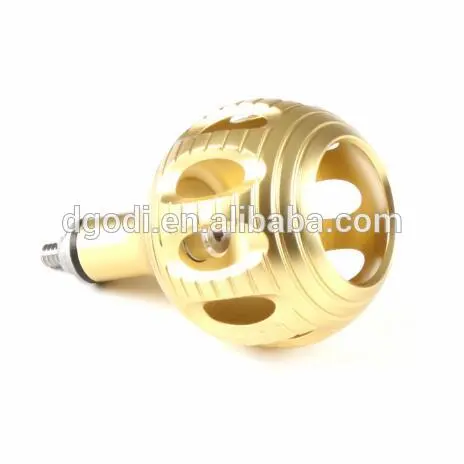 gold anodized aluminum fishing reel handle knob
