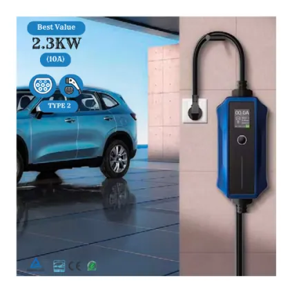 Level2 Smart Portable Charger - 2.3kW Electric Vehicle Charging Station