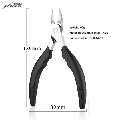 Black Stainless Steel Nail Clippers for Manicures and Pedicures by Mr Green