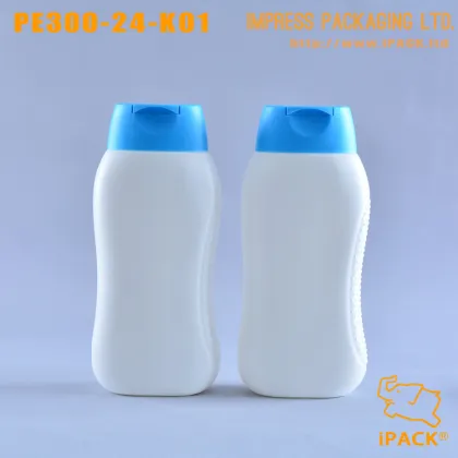 300ml HDPE Plastic Cosmetic Sunscreen Cream Sun Lotion Bottle with Flip Cap