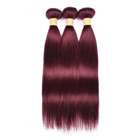 Free Shipping 99j# Straight Wave Real Human Hair Wholesale Virgin Brazilian Hair Bundles