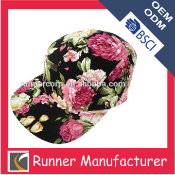 Newest style floral snapback cap for women