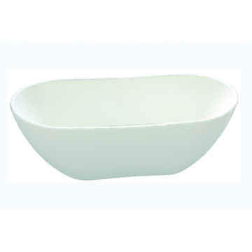 Simple White Center Drain Acryl Freestanding Bathtub