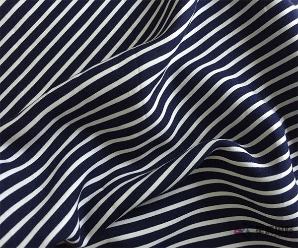 White Pinstripe Comfortable Rayon Dress Fabric