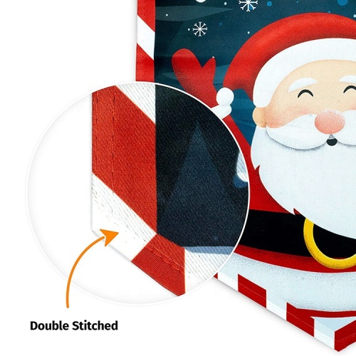 High quality double sided printing Christmas garden flag