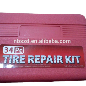 34 PCs Reifenreparaturkit mit Zinklegierung Solid T-Griffwerkzeuge