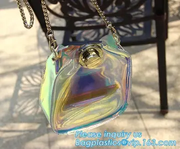 fashion ladies college girl summer beach jelly clear PVC handbag shoulder chain bag, Fashion Women PVC Transparent Tote Bag Clea