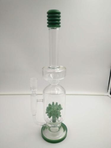 Excellent Double Chamber Glass Bongs with Fancy Percolators