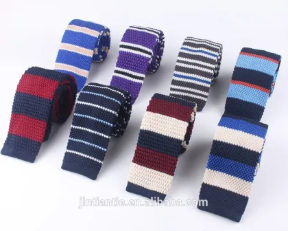 hot selling cheap fashion mens nylon knitted large tie for casual wear