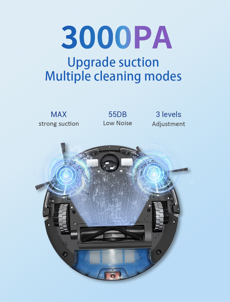 Laser robot vacuum cleaner mopping sweeping backwash