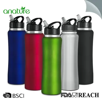 750ML Sport Single Water Bottle With Straw Lid