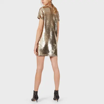 Mesh sequins for dress sequins shift dress