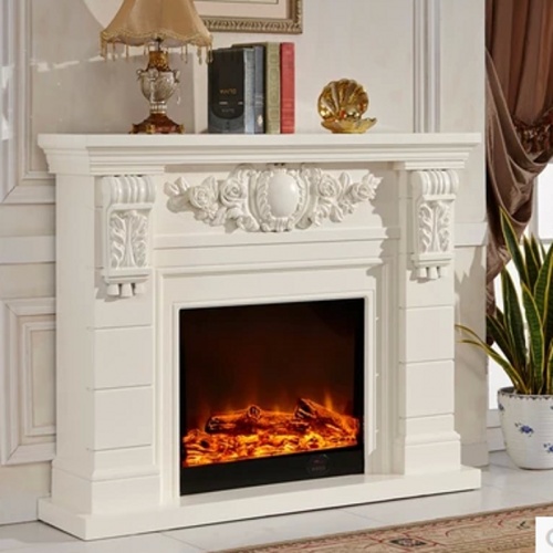 Insérer la cheminée en bois MDF Mantel 60 pouces