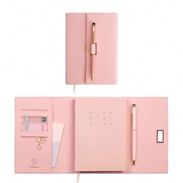 Custom Woman Pu Faux Leather A5 A6 Planner Notebook Cover