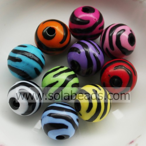 Różne 20mm kolorowe okrągłe koraliki Bubblegum Tiny