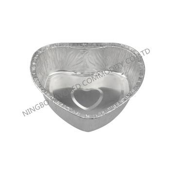 Aluminium foil container small heart pan