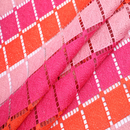 New Square Design Multicolor Chemical Spetsbroderi