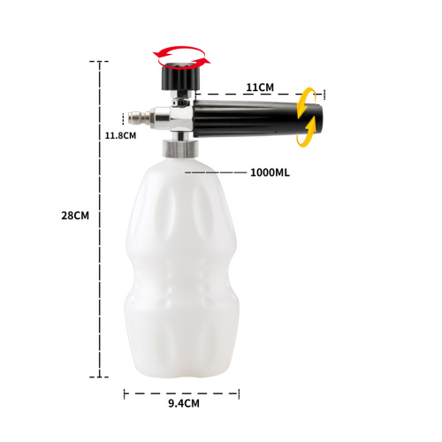 1L Pistola de lavadora a presión de espuma de cañón ajustable