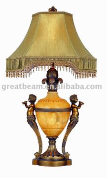 Antique resin table lamp for Hotel lighting
