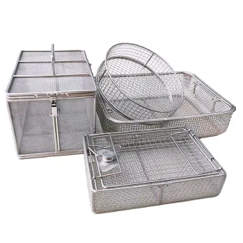 Customized 304 Stainless Steel Medical Sterilization Wire Mesh Basket