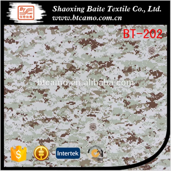 Nylon cotton printing camouflage fabric for outdoor training BT-202