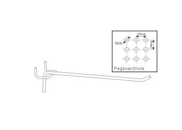 Chrome, Zinc, Nickel Plating 7 Balls Metal Steel Wire Pegboard Retail Display Hooks 31141,31142,31143,31144,31145