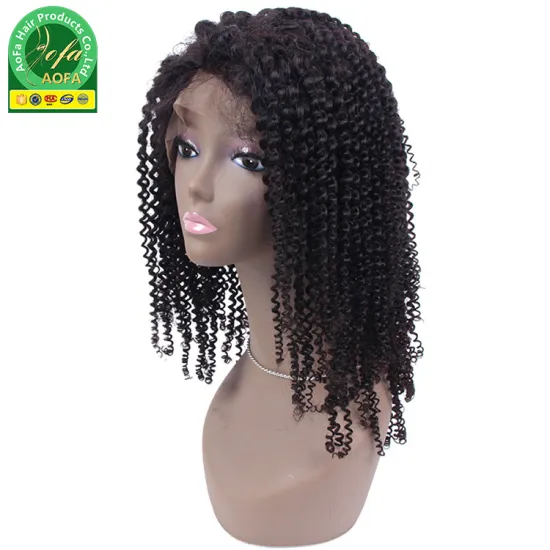 Top Quality Indian Tight Curly Lace Front Wig Human Hair Wig