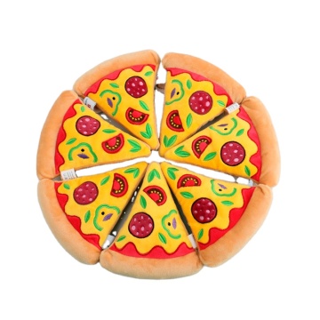 Squeaky Food Cheesy Pie Pizza Custom Dog Toy Plush