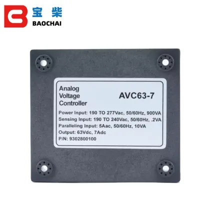 200KVA 3 Phase Voltage Regulator AVC63-7 AVR for Basler Generator