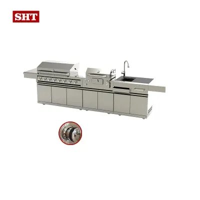 New Design Stainless Steel Grill Gas Modular Kitchen Outdoor Cabinet