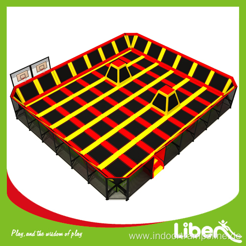 Indoor elastic trampoline court