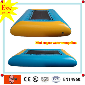 cheap water play equipment mini square trampoline inflatable water trampoline for sale