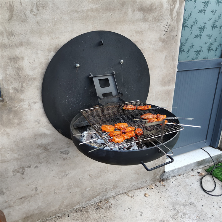 Garden Portable Fold Wall Installation Grill Barbecue
