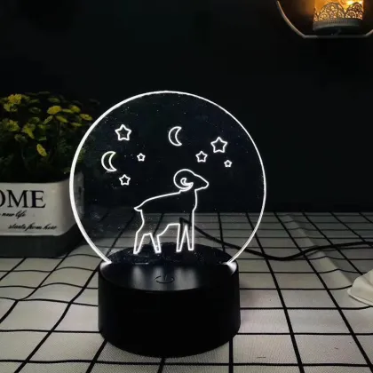 Christmas Game Controller Theme 3D Night Light and Wall Lamp: Brighten Your Space with Holiday Creativity
