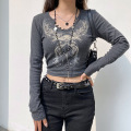 China Girls Casual Retro Tops Autumn Streetwear Manufactory