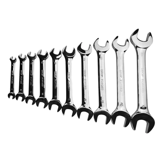 10-Piece Double Open-End Wrench Set: Comprehensive Tool Kit for Home and Auto Repair