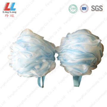 Light two color mesh sponge ball