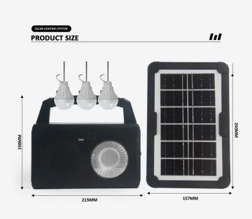 Hot 100W Mini Home Solar Music Lighting Kit: Portable 5V DC Charging Solar Kit with Color LED Light