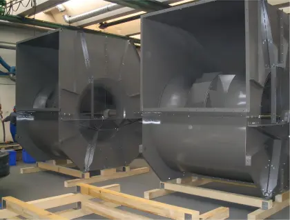 Wing type double inlet air conditioning fan