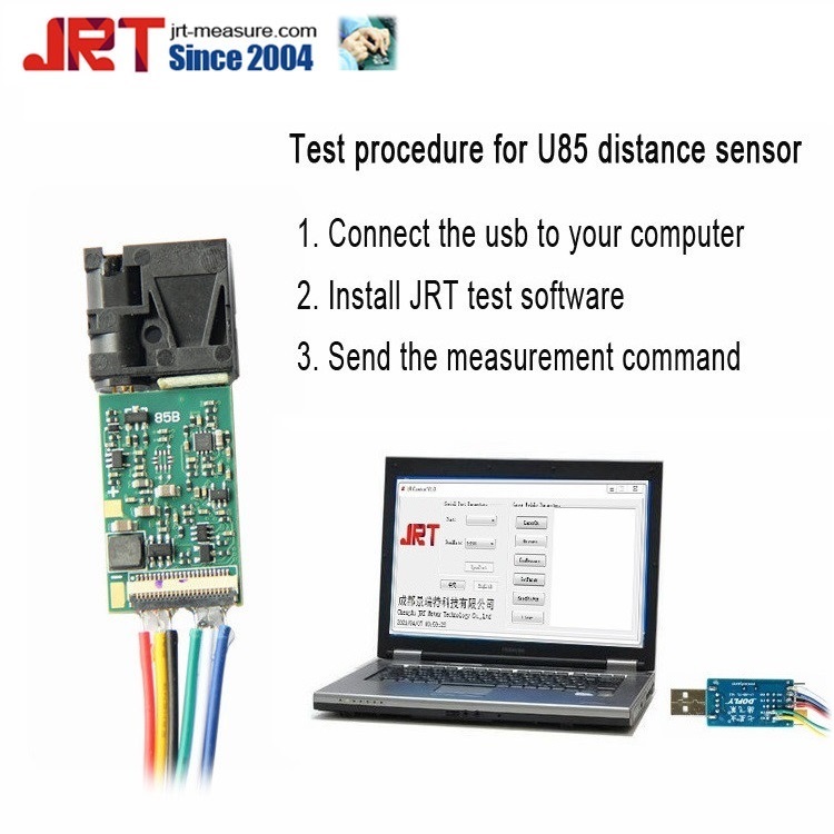 2021 JRT NEW Serial Port Test Software 20m Laser Distance Sensor Module