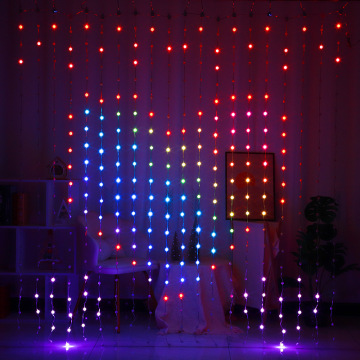 Heart Love Shape Curtain String Lights for Valentine's, Christmas, and Weddings