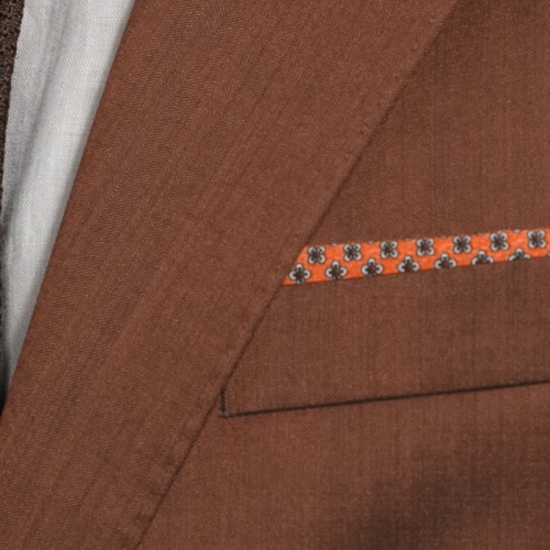 Elegant Slim Fit Bespoke Wool Brown Business Suits