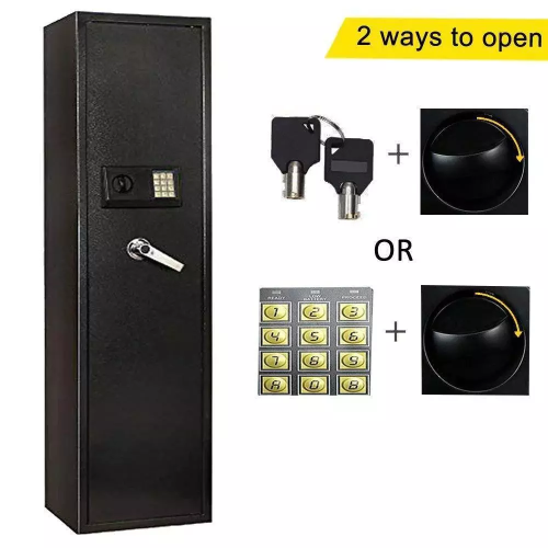 Large Electronic 5 Rifle Gun Safe Firearms