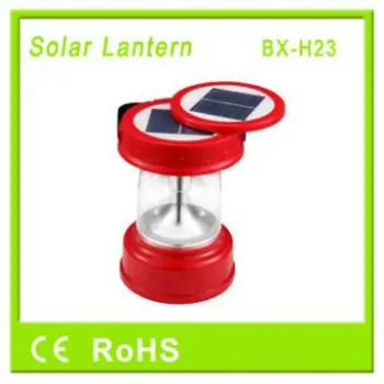 Solar Lantern With Slide-open Solar Panels