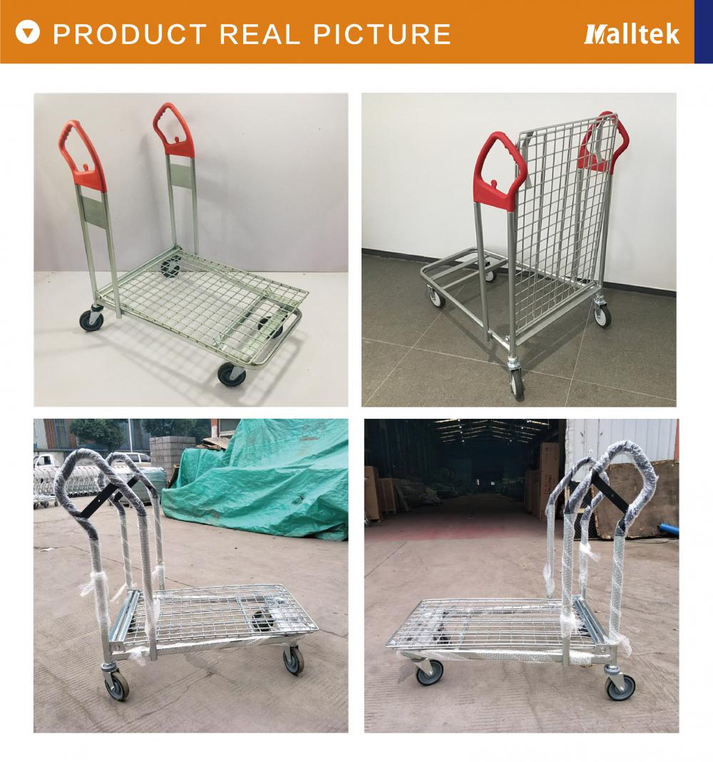 4 wheels Warehouse logistics metal furniture trolley