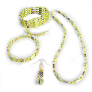 Hematite Set Yellow Jewelry